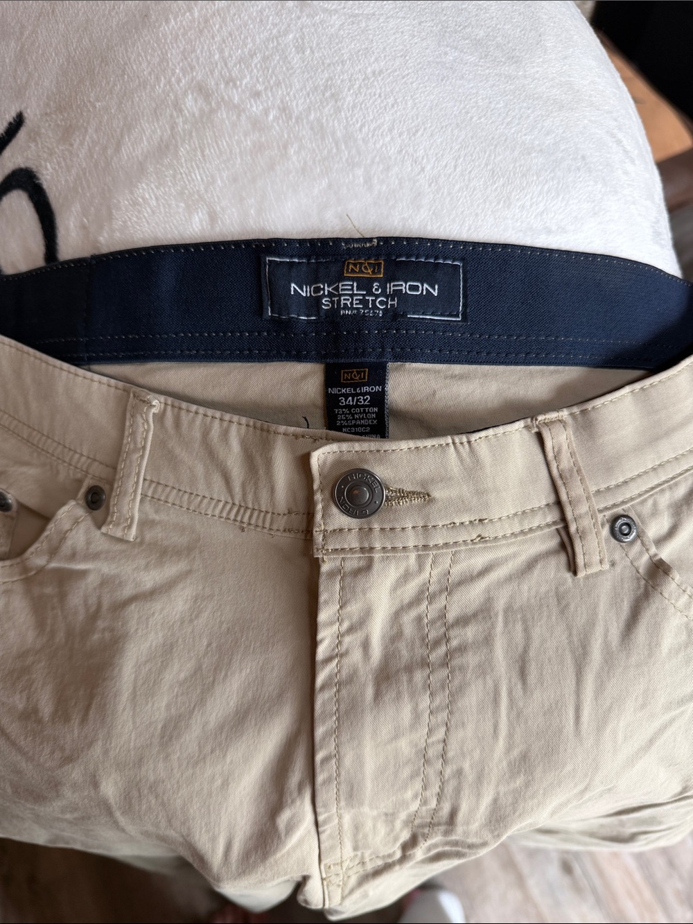 Stretch Men's Khaki Chinos - Tan 34/32